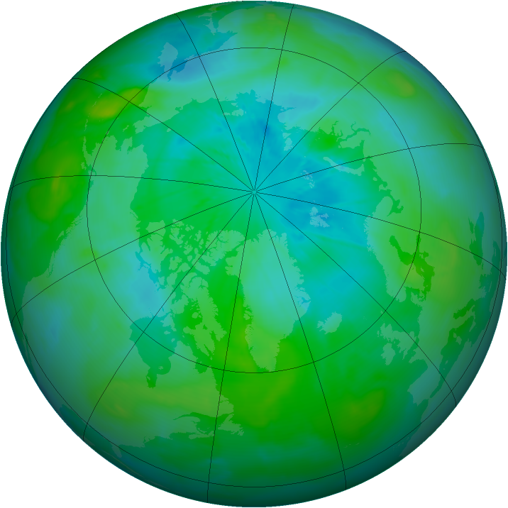 Arctic ozone map for 10 August 2012